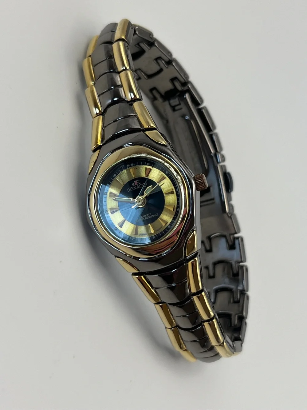 Women’s Two-Tone Gold and Black Quartz Watch